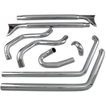 1800-1737 - 1S46E-33 Fishtail True Dual Exhaust System — without Baffles