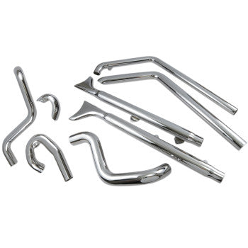 1800-1743 - 1S66E-33 Fishtail True Dual Exhaust System — with Baffles